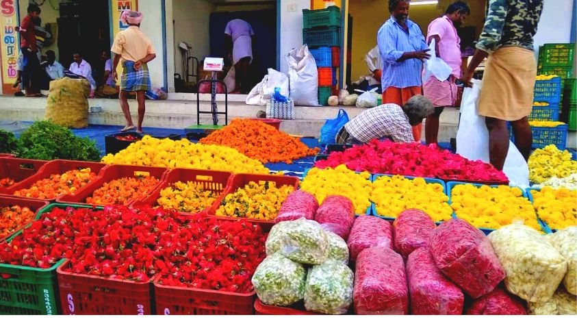 கிருஷ்ண ஜெயந்தி விழா - பூக்கள் விற்பனை அமோகம் 