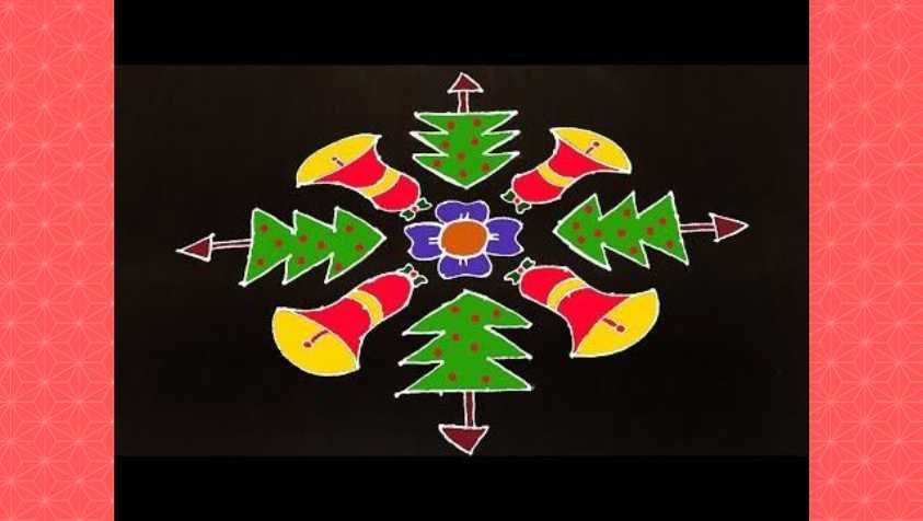 ஈஸியான கோலம்...கிறிஸ்துமஸ்-க்கு வீட்ல...போட்டு கொண்டாடுங்க | Christmas Kolam Designs