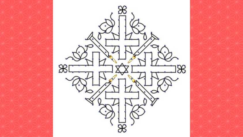 ஈஸியான கோலம்...கிறிஸ்துமஸ்-க்கு வீட்ல...போட்டு கொண்டாடுங்க | Christmas Kolam Designs
