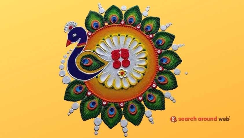 பொங்கலுக்கு அழகான மயில் கோலங்கள்.! | Pongal Peacock Kolam